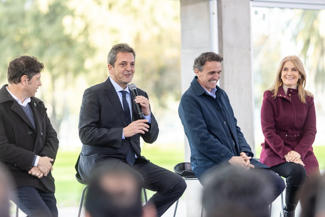 Junto a Massa, Katopodis, Kicillof y Magario, Di Tullio participó de la inauguración de 5 obras clave para todas y todos